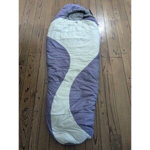 Eastern Mountain Sports Purple Polarguard  Sleeping Bag 78"X 30" Mummy EUC